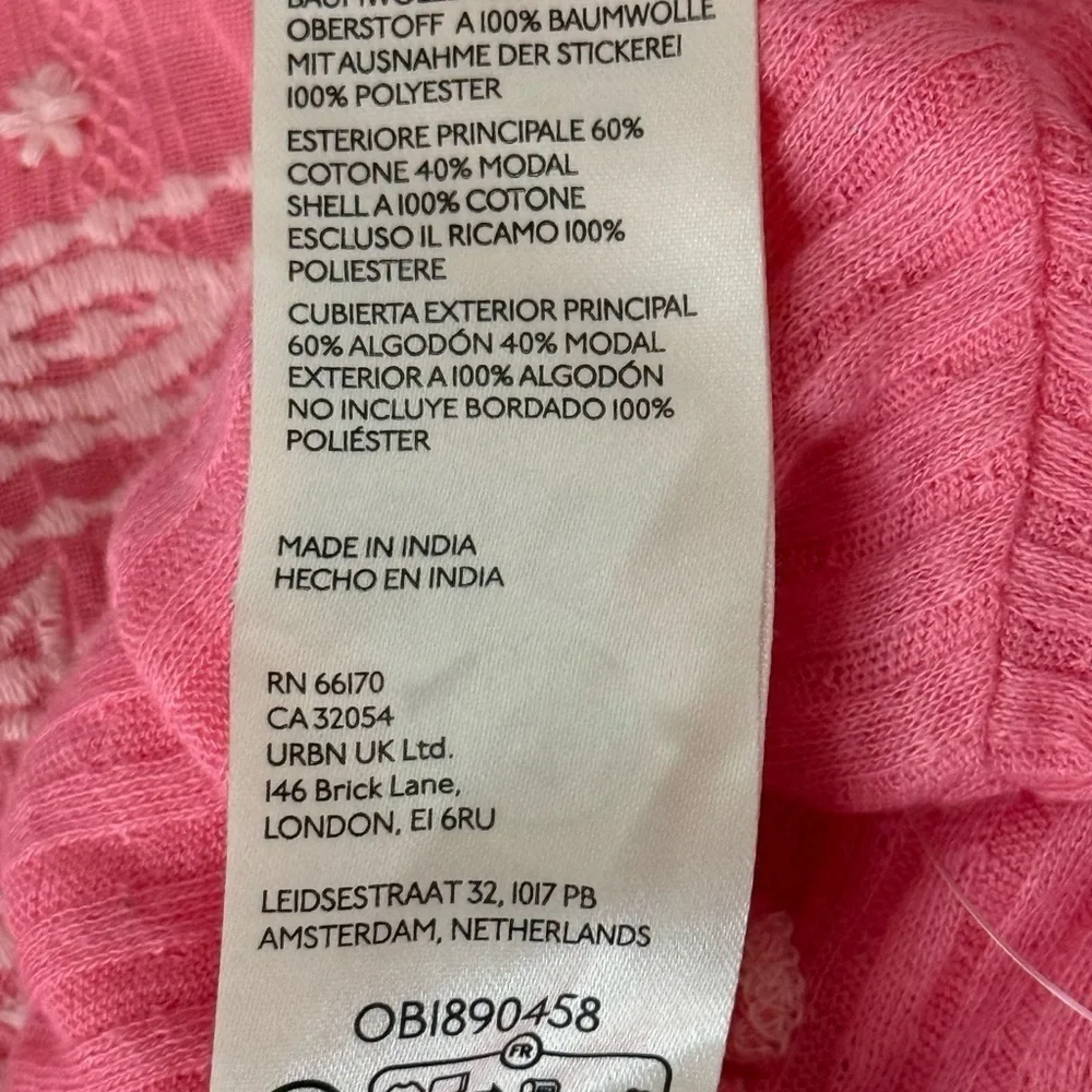 Free People Sarafina Pink Embroidered Women's Top. Size M NWT